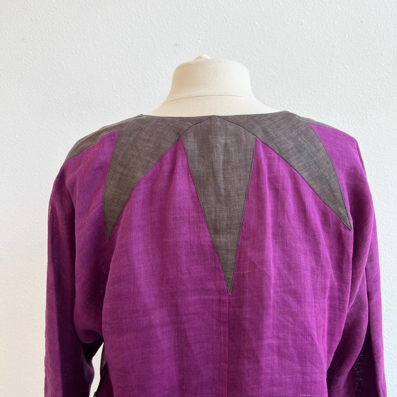1970s Issey Miyake Purple Linen Jacket - Picture 5 of 7